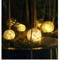 Садовый фонарь на солнечной батарее Хрустальный шар, IP67, теплый белый, диаметр 12 см.